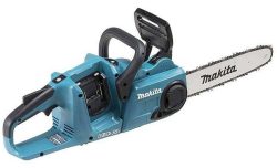 Tronçonneuse-sur-batterie-makita-36V-présentée-sur-fond-blanc